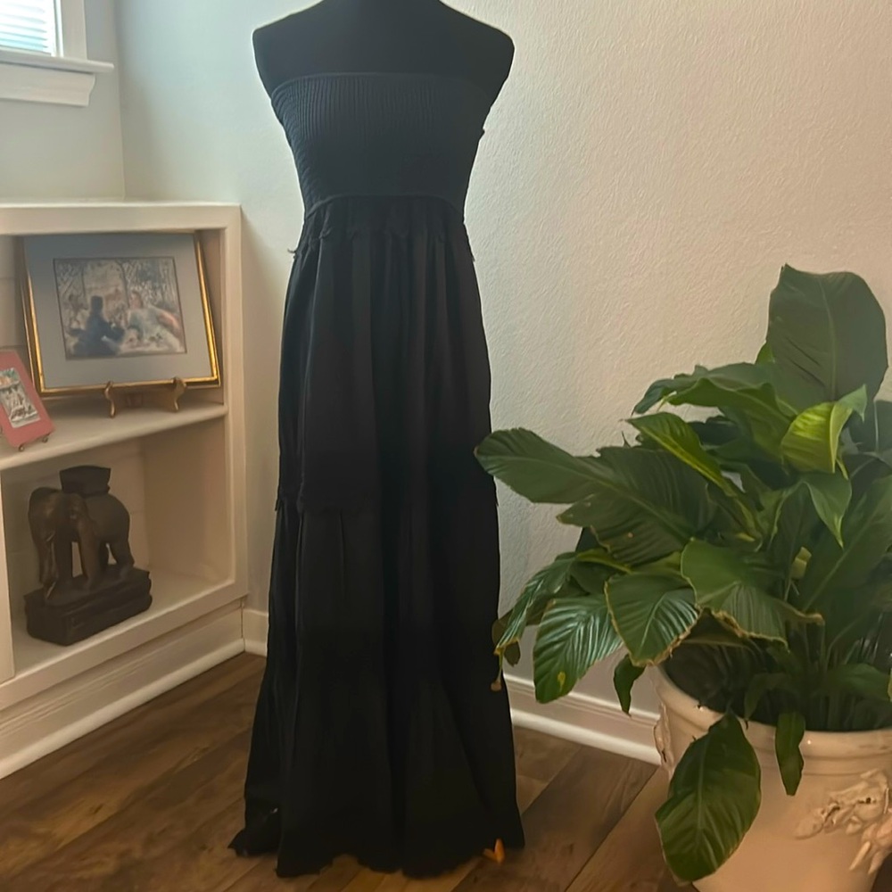 NEW Altar’d State strapless black lace dress size M